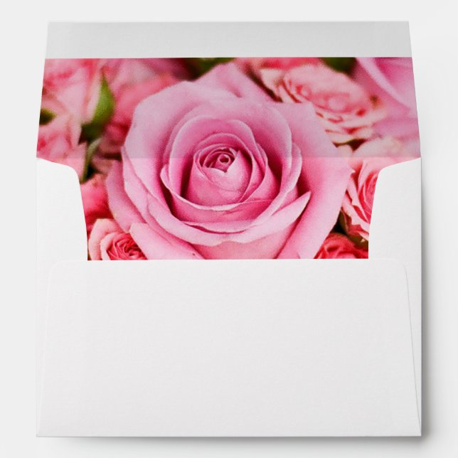 Pink Roses Card Envelope (Back (Bottom))