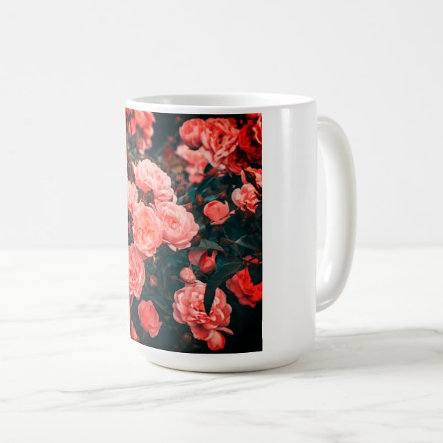 pink roses  coffee mug (Front Right)