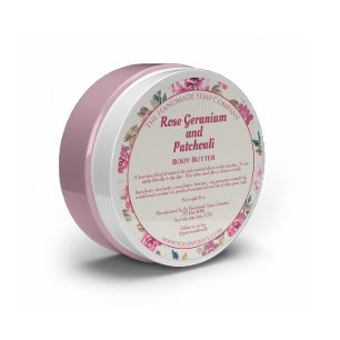 Pink Roses Cosmetics Jar Label