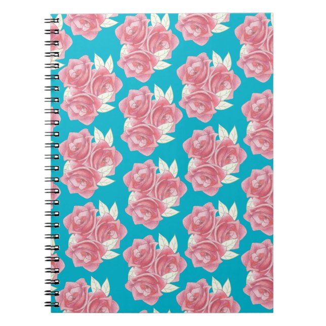 Pink Roses Drawing Notebook (Front)