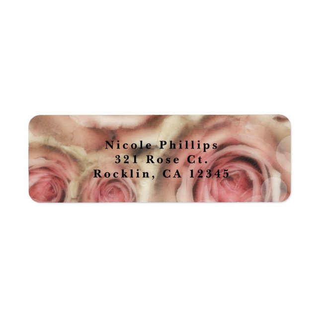 Pink Roses Elegant Bridal Shower Party Invitation (Front)