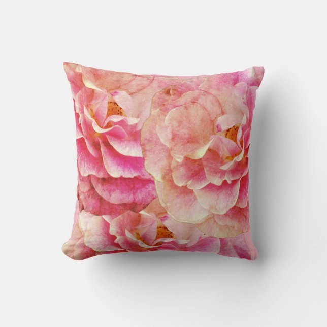 Pink Roses Elegant Cushion (Front)