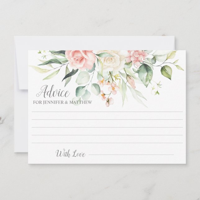 Pink Roses Eucalyptus Greenery Advice | (Front)