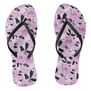  Pink roses  Flip Flops
