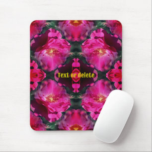 Pink Roses Floral Abstract Art Personalised Mouse Mat
