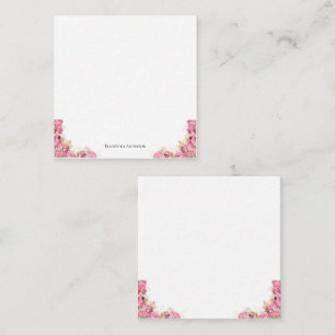 Pink Roses Floral Elegant Personalised Card