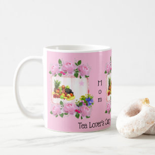 Pink Roses Floral Fruit Tea Lover's Cup Mug