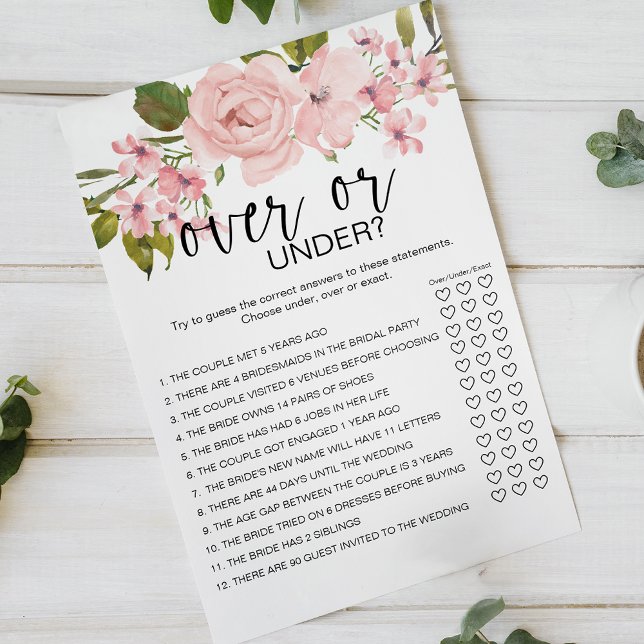 Pink Roses Floral Game Over or Under Flyer (Creator Uploaded)