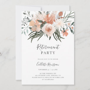Pink Roses Floral Invitation