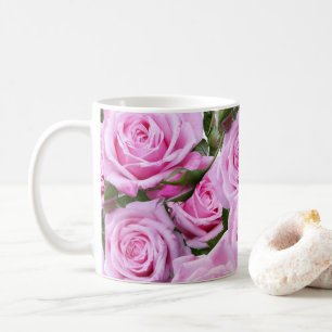 Pink Roses Floral Mug