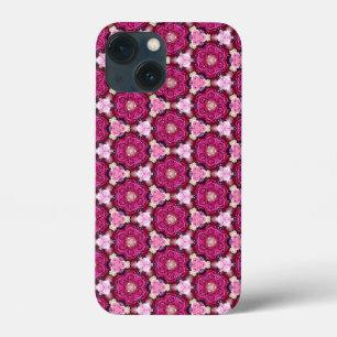 Pink roses floral pattern iPhone 13 mini case