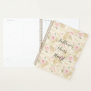 Pink Roses Floral Planner