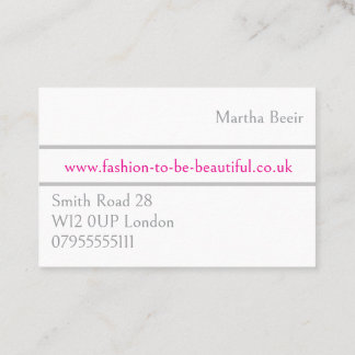 Pink Roses for your fashion business Card