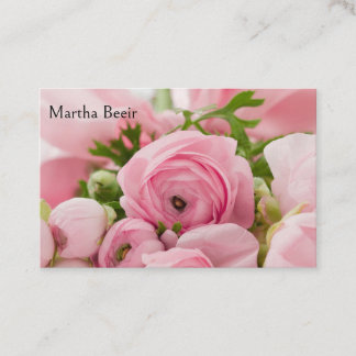 Pink Roses for your fashion business Card