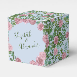 Pink Roses Garden Spring Wedding Favour Box