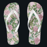 Pink Roses Garden Spring Wedding Flip Flops<br><div class="desc">Beautiful garden wedding rose vines in elegant and graceful soft pink. Perfect for a spring wedding with beautiful and pretty artwork for your bridal shower or event.</div>