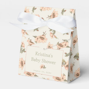 Pink Roses Girl Baby Shower  Favour Box