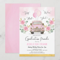 Pink Roses Graduation Parade High School Grad