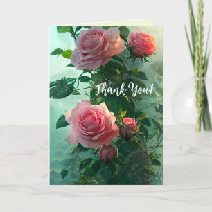 Pink Roses - Greeting Card