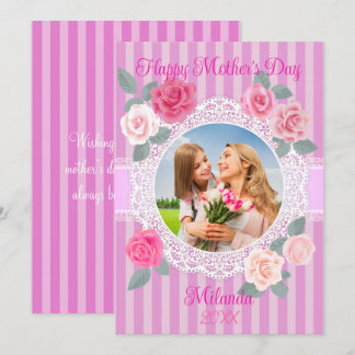 Pink Roses Happy Mother’s Day Card