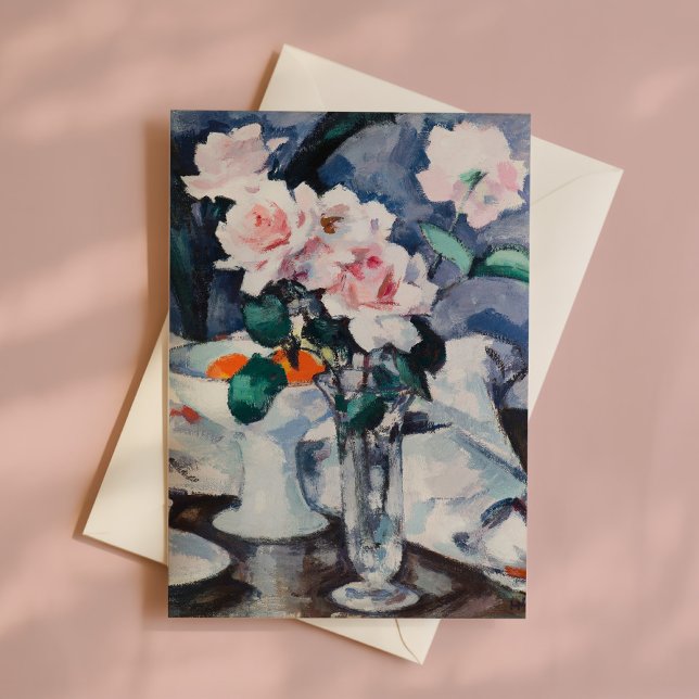 Pink Roses in a Glass Vase | Samuel John Peploe (Creator Uploaded)