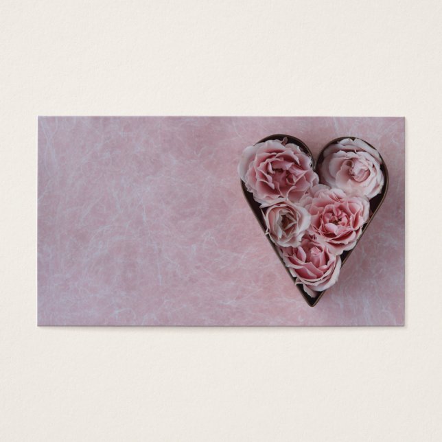 pink roses in a heart-shaped cookie cutter (Front)