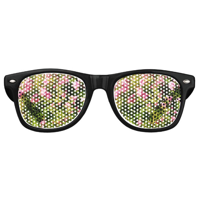 Pink Roses in bloom  Retro Sunglasses (Front)