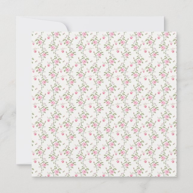 Pink Roses Invitation (Front)