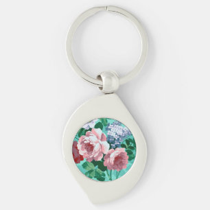 Pink Roses Key Ring