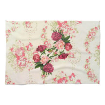 Pink Roses Kitchen Towel