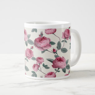 Pink Roses Large Coffee Mug