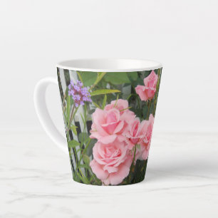 Pink Roses Latte Mug