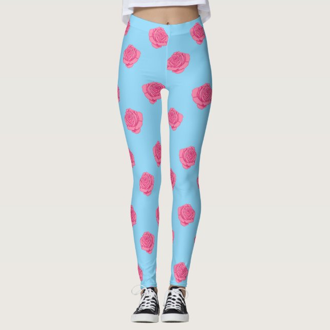 Pink roses leggings (Front)