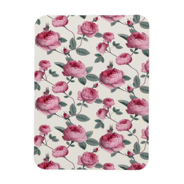 Pink Roses Magnet (Vertical)