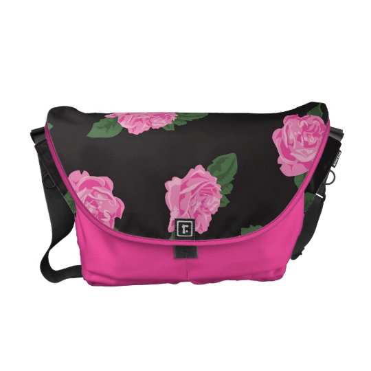 Pink Roses Messenger Bag