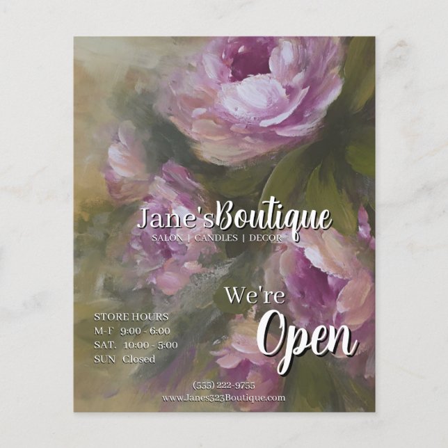 Pink Roses MINI Store Flyer (Front)