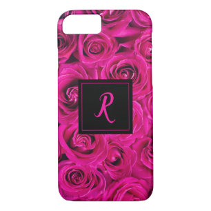 Pink Rose's Monogrammed iPhone 8/7 Case