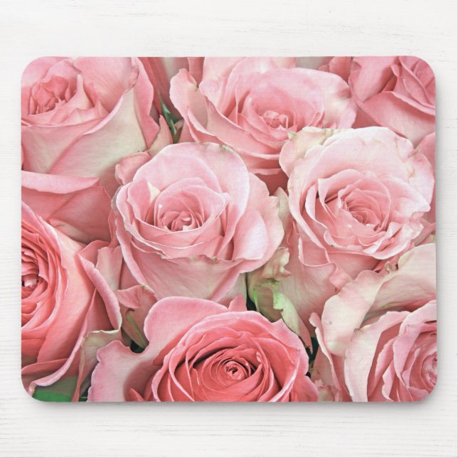 Pink Roses Mouse Mat (Front)