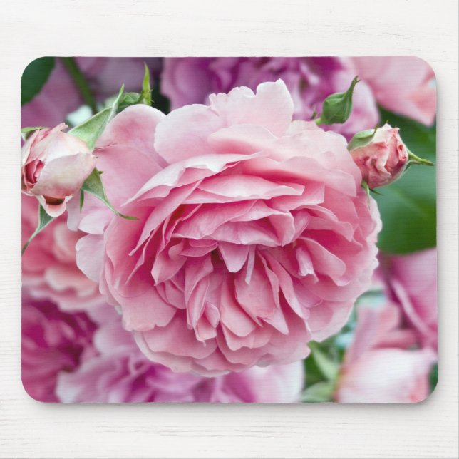 Pink Roses Mouse Mat (Front)