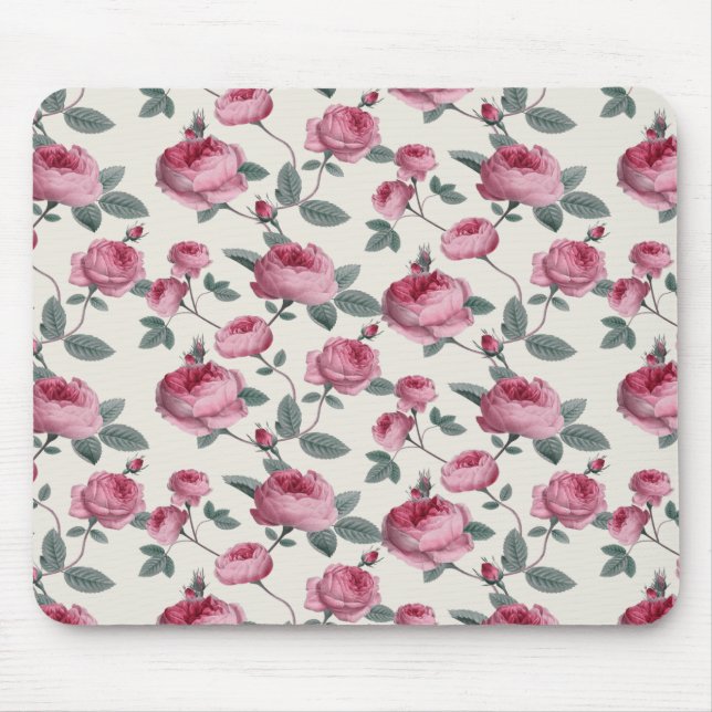 Pink Roses Mouse Mat (Front)