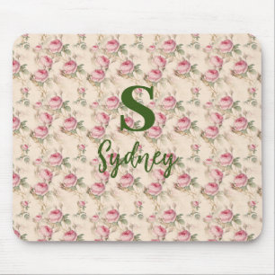 Pink Roses Mouse Pad Floral Custom