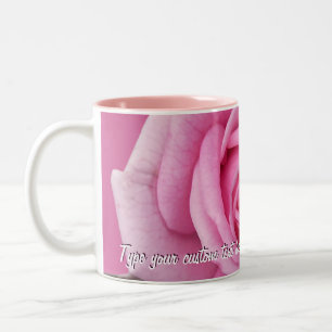Pink Roses Mug Coffee Cup Personalised Rose Decor