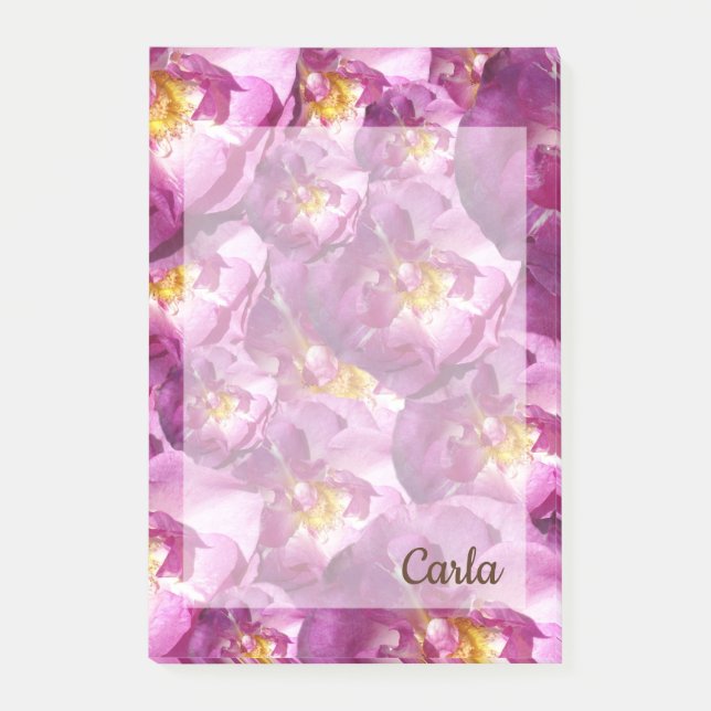 Pink Roses  Name custom Notes (Front)