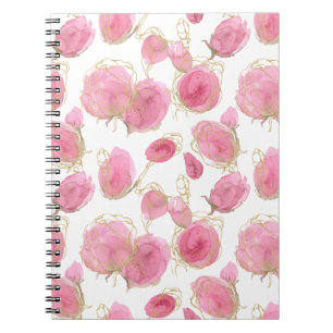 Pink roses notebook