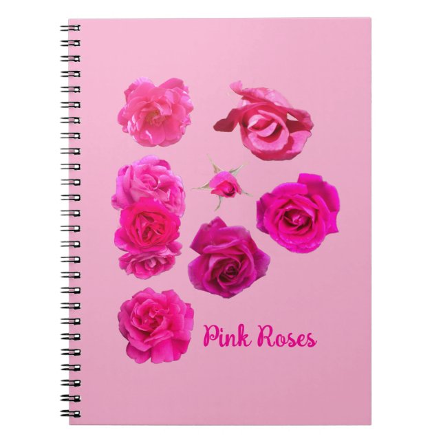 Pink Roses  Notebook (Front)
