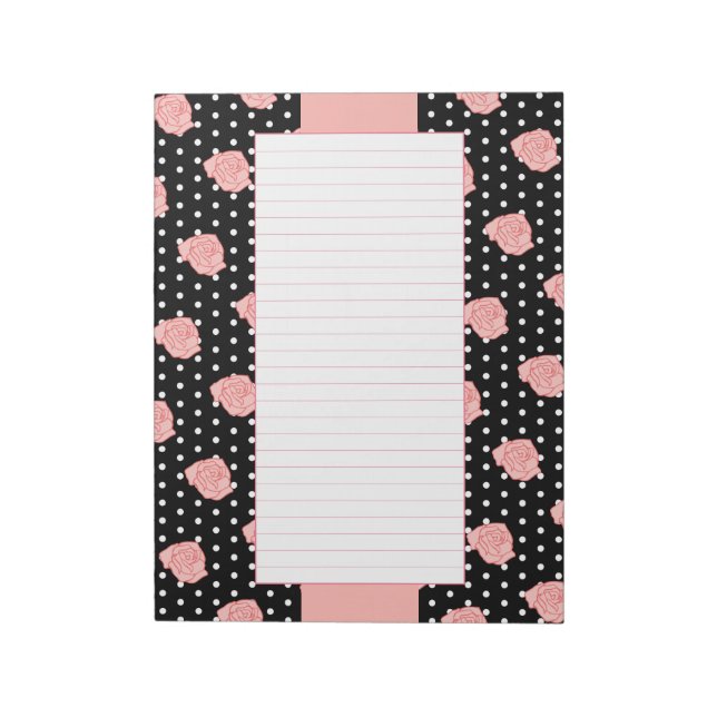 Pink Roses Notepad (Rotated)