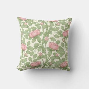 Pink Roses on cream Cushion
