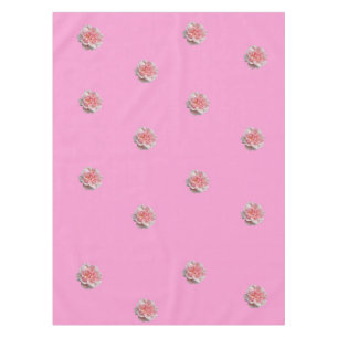 Pink Roses on Pink Tablecloth