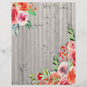 Pink roses on wood
