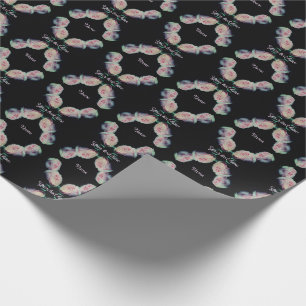 Pink Roses Pair Abstract Personalised Wrapping Paper
